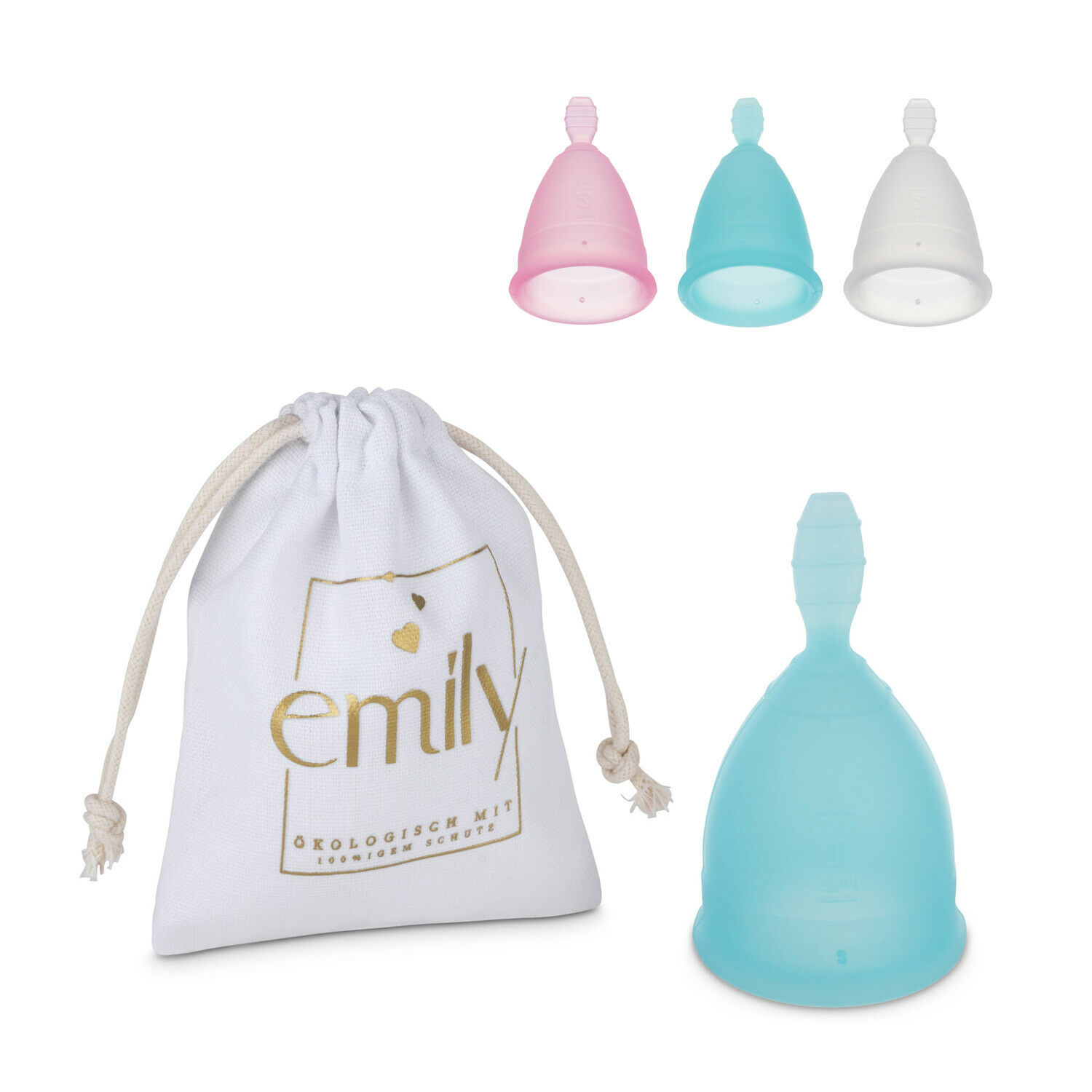 Emily Menstruationstasse Medizinischem Silikon Cup Größe S+l Alternative Tampon